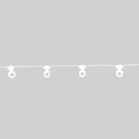 Glisseurs et fil Blanc pour tringle rail wave